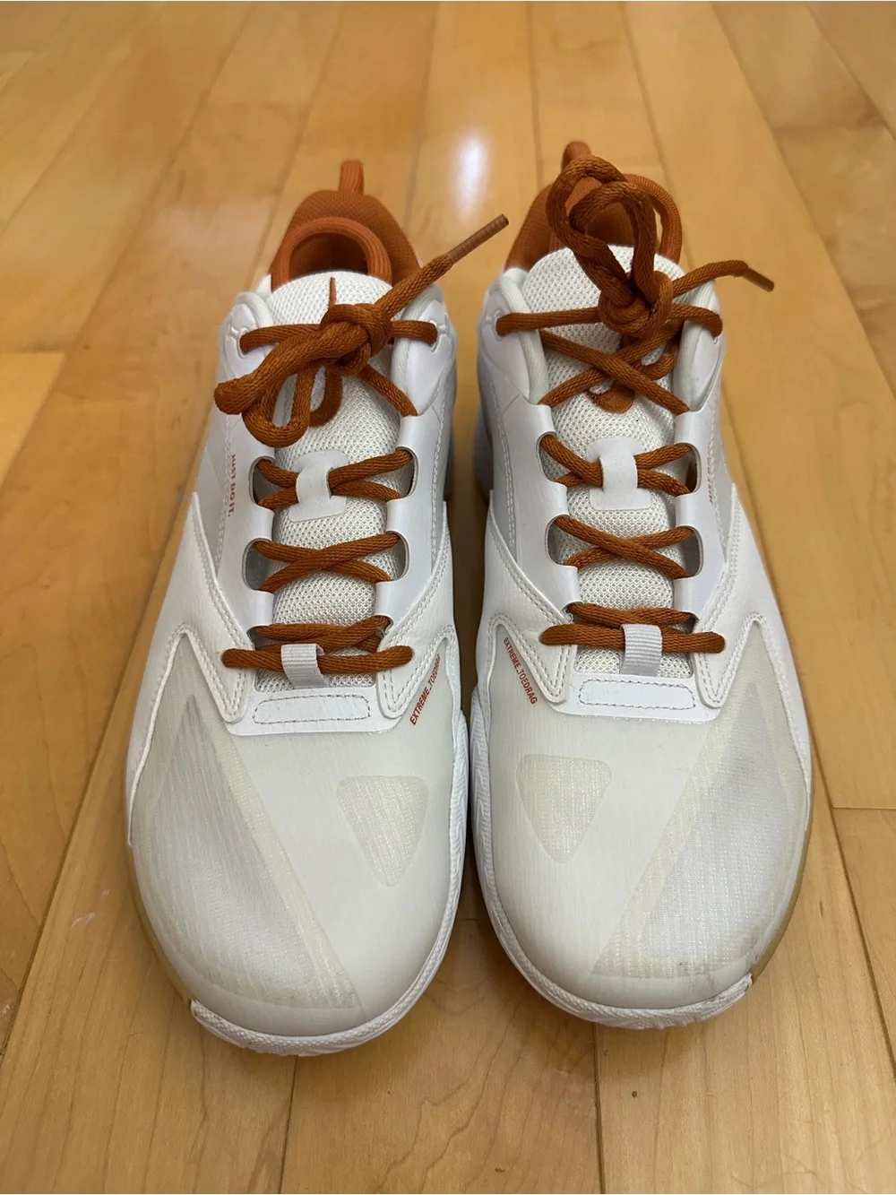 Nike White & Burnt Orange Men's Athletic Shoes